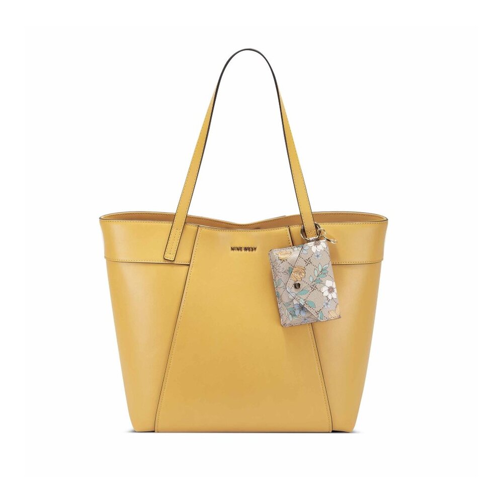 Nine West Handbags Sunnyside Jet Set Tote - Sunflower PU, Large Capacity 16.25in